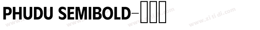 Phudu SemiBold字体转换